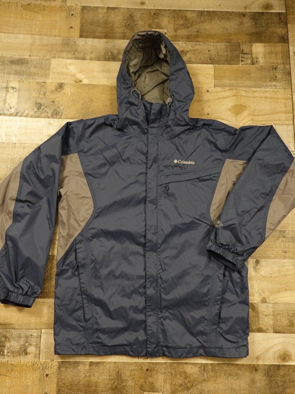 Columbia Watertight Rain Jacket Men’s LT Navy Omni-Tech Packable